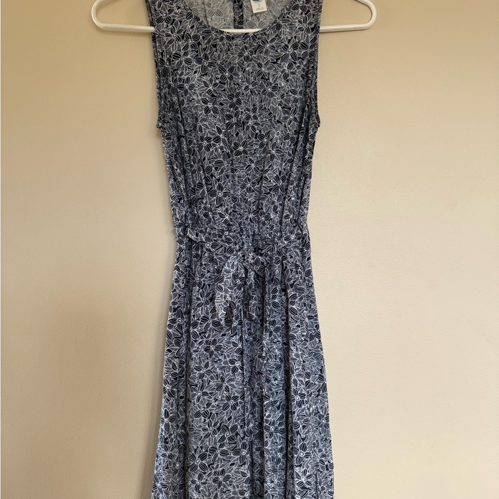 Old Navy Navy Floral Midi Dress